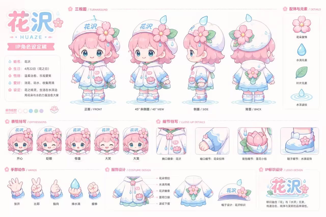 花泽卡通形象